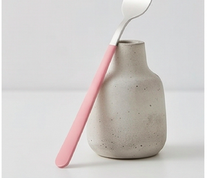 Ensemble de 2 fourchettes en acier inoxydable avec manches roses, design minimaliste, lavables au lave-vaisselle, pour la table de fête - Product Image 2