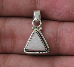 Pendentif vintage en druse blanche naturelle étincelante, collier en argent sterling 925 avec breloque en agate, pour femme, anniversaire, mariage - Product Image 4