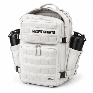 Mochila para equipo de fitness al aire libre para sesiones de entrenamiento, bolsa deportiva personalizada con bolsillos laterales y almacenamiento seguro con cremallera para gimnasio. - Product Image 1