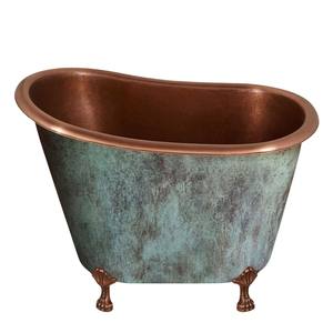 Bañera de cobre martillado hecha a mano, doble, de lujo, para remojar, de cobre puro sólido, acabado antiguo, profunda, al mejor precio - Product Image 4