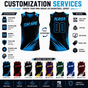 Uniforme de Baloncesto Personalizado 3x3, Uniforme de Equipo de Streetball, Secado Rápido, Sublimado, Sin Mangas, Fabricante OEM ODM - Product Image 3