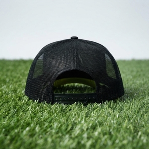Gorra Trucker Negra con Verde Neón para Hombre, Logotipo Bordado Personalizado, Malla Trasera, Gorra de Béisbol Ajustable, Ropa Urbana para Exteriores - Product Image 5