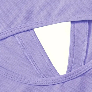 Camiseta sin mangas acanalada transpirable de moda para mujer, ajuste ceñido, cómoda, elástica, informal, de verano, con logo frontal - Product Image 6
