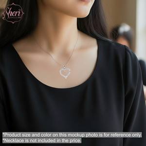 Sheri Jewels - Colgante de Diamantes para Mujer, Oro Blanco Sólido de 18K, Estilo Romántico de Corazón, Corte Brillante, Color F-G, Claridad SI1-2, 1.89ct - Product Image 4