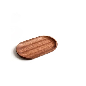Bandeja ovalada de madera maciza natural para servir, plato decorativo para charcutería, queso, aperitivos, frutas y desayunos. - Product Image 2