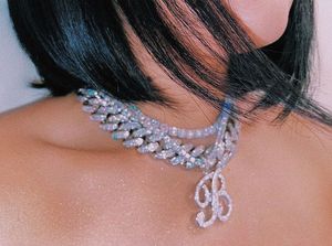 Collar de Cadena Cubana de Lujo con Incrustaciones de Moissanita, Chapado en Oro de 14k, Estilo Hip Hop, Unisex - Product Image 1