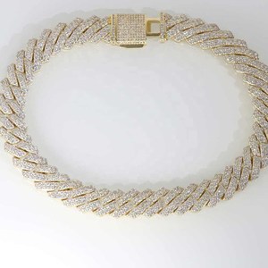 <b>Top</b> Demanded Luxury VVS Moissanite Diamond Cuban Chain Necklace for Wedding Party Jewelry Available at Affordable Price - Product Image 4