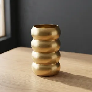 Metal Flower Vase for <b>Home</b> Decor Table Top Decorative Flower Vase for Living Room Bedroom Office Modern Centerpiece - Product Image 6