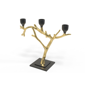 Copper and <b>Black</b> Branch <b>Candelabra</b> Home Decoration Durable Metal Candle Holder - Product Image 4