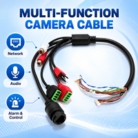 Harnais de câbles multifonction pour caméra IP CCTV avec connecteurs RJ45, entrée/sortie audio, alimentation, alarme et RS485