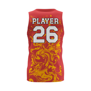 Camiseta de Baloncesto Personalizada con Cuello en V, Logotipo Frontal Personalizado, Sin Mangas, Absorbente de Humedad, 100% Poliéster Sublimado - Product Image 3