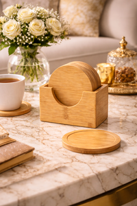 ที่รองแก้วไม้มะม่วงงานหัตถกรรมคุณภาพสำหรับตกแต่งโต๊ะในครัวพร้อมเสื่อและแผ่นรองแก้วสำหรับชากาแฟไวน์ - Product Image 6