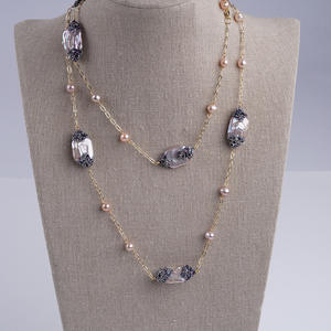 Collar de Perlas de Agua Dulce Naturales, Diseño de Sonrisa, Estilo Coreano, Nuevo, Moderno, con Cuentas, Cadena para Suéter, Simple y Elegante, Popular en Internet - Product Image 3