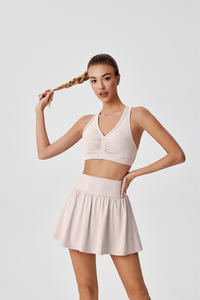 Custom Logo Women Golf Tennis Yoga <b>Skirt</b> Set 2 Piece Breathable Sports Bra Print Tennis Shorts Yoga Set for Women - Product Image 5