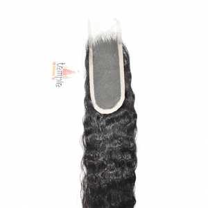 Extensiones de Cabello Humano Indio Remy Natural Virgen 2*6 con Cierre Ondulado, Doble Trama a Máquina, 100% Sin Procesar, Onda Profunda - Product Image 3