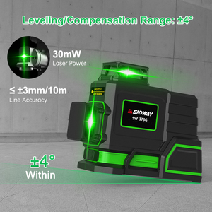 Sndway SW-373G 3Dx360 °   <span class=keywords><strong>Laser</strong></span> <span class=keywords><strong>Level</strong></span> 520nm Otomatis Presisi Tinggi 12 Garis Hijau Cross <span class=keywords><strong>Laser</strong></span> Land Leveler untuk Peralatan Konstruksi - Product Image 2