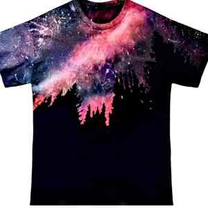 Camiseta de Hombre al por Mayor, Personalizada, de Poliéster y Algodón, Estilo Urbano, Cuello Redondo, Corte Regular, con Estampado Digital en la Parte Delantera, Transpirable - Product Image 1