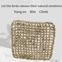Oiseau mur de recherche de nourriture herbe de mer jouet filet de corde d'escalade pour perruche calopsitte pinson perroquet Durable Non toxique oiseau jouet