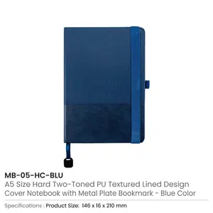 Carnets en cuir de style minimaliste format A5, couverture rigide, journal en PVC avec marque-page en métal portable - Product Image 3