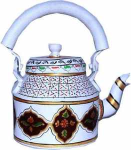 Bouilloire à thé en cuivre gravée motif floral, pot à café et à eau fait main, théière pour cuisine, restaurant, usage domestique et options cadeaux - Product Image 6