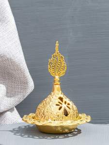 Hermoso Quemador de Incienso de Aluminio, Difusor de Aroma de Lujo, Duradero, de Alta Calidad para Sala de Estar, Bodas, Ramadán - Product Image 5