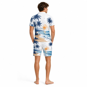 Conjunto de Camiseta Polo y Pantalones Cortos para Hombre OEM ODM, Ropa Casual de Verano de Algodón Transpirable, Venta al Por Mayor, Prendas Personalizadas - Product Image 2