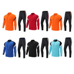Ensemble de survêtement de football pour hommes, col montant zippé, tenue de jogging athlétique, vente en gros, logo personnalisé, vêtements de sport OEM - Product Image 6