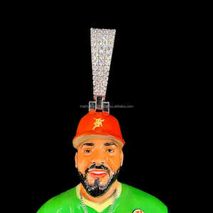 Colgante de esmalte 3D Matrix Jewel P77 Hip Hop con diseño personalizado, hecho a mano, con incrustaciones de moissanita en plata de ley 925, multi-revestido, para fiesta - Product Image 2