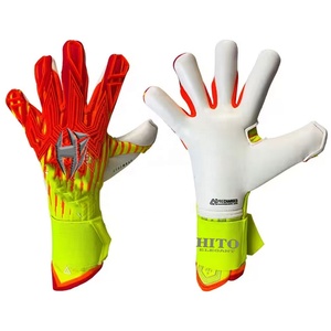 Meilleurs gants de gardien de but de football 2025 Rouge Taille 4 5 6 Meilleur fournisseur Nouveauté Avec logo personnalisé Gants de gardien de but de football - Product Image 1