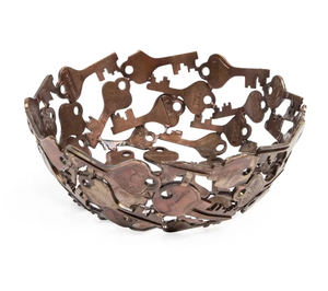 Cuenco de Metal decorativo japonés de diseñador hecho a mano de alta tendencia, forma texturizada única para el hogar, cocina, nuevo cuenco decorativo único - Product Image 4