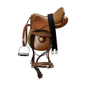 Best Selling Dressage Saddle Set Full Leather English with Anti-Rub Lining <b>Plastic</b> <b>Tree</b> Matching Accessories Direct From India - Product Image 1