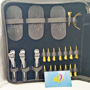 Kit professionnel de pinces pour extensions capillaires plaqué or, en acier inoxydable, pour micro-anneaux, ouvre-perles et fermeture, vente en gros OEM - Product Image 3