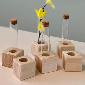 Support <span class=keywords><strong>en</strong></span> <span class=keywords><strong>bois</strong></span> pour tubes <span class=keywords><strong>à</strong></span> <span class=keywords><strong>essai</strong></span>, design cube, pour présentation <span class=keywords><strong>en</strong></span> laboratoire, comptoir de magasin et exposition - Product Image 4