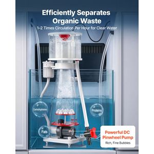 Écrémeur de protéines pour aquariums d'eau salée de 106 à 185 gallons, pompe à hélice DC avec contrôle réglable pour récifs et coraux SPS - Product Image 2