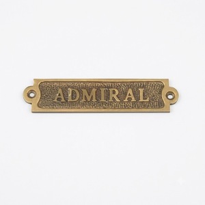 Antique Admiral Nautical Brass <b>Wall</b> Sign Hanging Decorative <b>Wall</b> Art Vintage Maritime Home Decor Accessory for Room Decoration - Product Image 1
