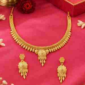 Joyería de Moda al por Mayor Estilo Dubái, Juego de Collares de Latón Chapado en Oro de 14K, 18K y 24K, Diseño Tradicional - Product Image 3