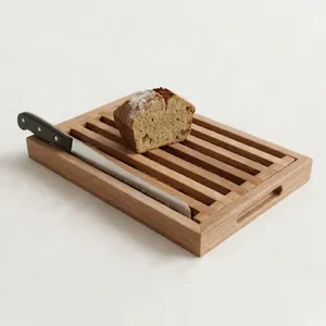Tabla de Cortar Pan Ecológica de Madera de Mango con Recolector de Migas, Diseño Duradero para Uso en la Cocina - Product Image 3
