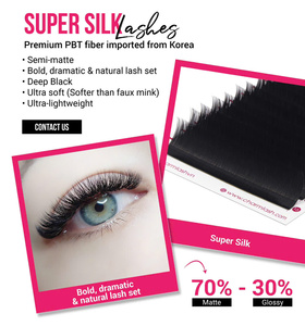 อุปกรณ์ต่อขนตา Charmlash ขายส่ง ขนตาไหมสีดำเข้ม ขนตารัสเซีย ขนตาสีดำสนิทสุดหรู นุ่มพิเศษ - Product Image 6