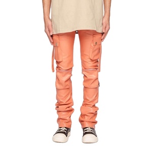 กางเกงหนังสเวตเตอร์ผู้ชายทรงตรงโค้งแบบปรับแต่งได้ - Product Image 1