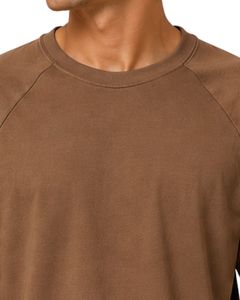 เสื้อยืดแขนสั้นคอกลมสีน้ำตาลสำหรับผู้ชาย ทรงแร็กแลน เรียบง่าย สไตล์สตรีทแวร์ รับสกรีนโลโก้ ทรงโอเวอร์ไซส์ แฟชั่น นุ่มสบาย พรีเมียม เสื้อยืดฤดูร้อน - Product Image 5