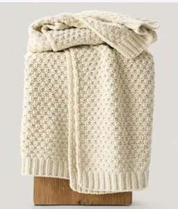 Plaid en coton de bambou tricoté de qualité supérieure |   Motif floral et animalier |   Respirant, utilisation toute saison |   Compagnon confortable pour la maison et les voyages - Product Image 3