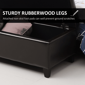 <b>Storage</b> Ottoman Stylish <b>Stool</b> <b>with</b> Hidden <b>Storage</b> Space - Product Image 6