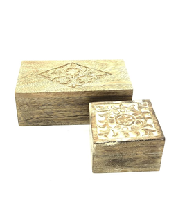 Boîte à bijoux classique en bois sculpté, rangement pour cartes PTCG, taille/couleur personnalisable, pliable, empilable, boîte décorative - Product Image 6