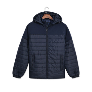 Chaqueta de plumón con capucha para hombre, cortavientos, cálida para invierno, con cremallera. - Product Image 1