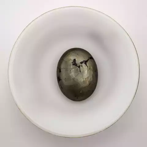Natural Pyrite <b>Crystal</b> Sphere Stone <b>Ball</b> Silver Healing Gemstone Oval Carved Decor for Feng Shui - Product Image 3