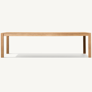 Table rectangulaire en teck au style moderne et épuré, idéale pour l'extérieur et durable - Product Image 1
