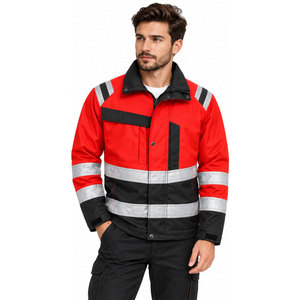 Veste de travail professionnelle réfléchissante multi-poches, vente en gros, haute visibilité, classe 1 ANSI, imperméable, pour travailleurs - Product Image 2