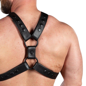 Ensemble bretelles et harnais en cuir pour homme, ajustement réglable, cuir de qualité supérieure, tenue de club - Product Image 4