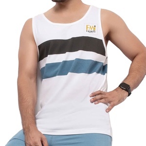Camisetas sin mangas personalizadas de alta calidad para hombres para entrenamientos deportivos Camiseta de gimnasio de calidad para correr Precio competitivo con patrón en blanco - Product Image 1