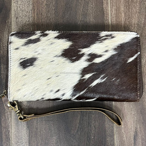 Factory Price Cowhide Leather Ladies Zipper Wallet Genuine Leather Long Wristlet Clutch Purse Credit Card Holder for Women's - Product Image 4